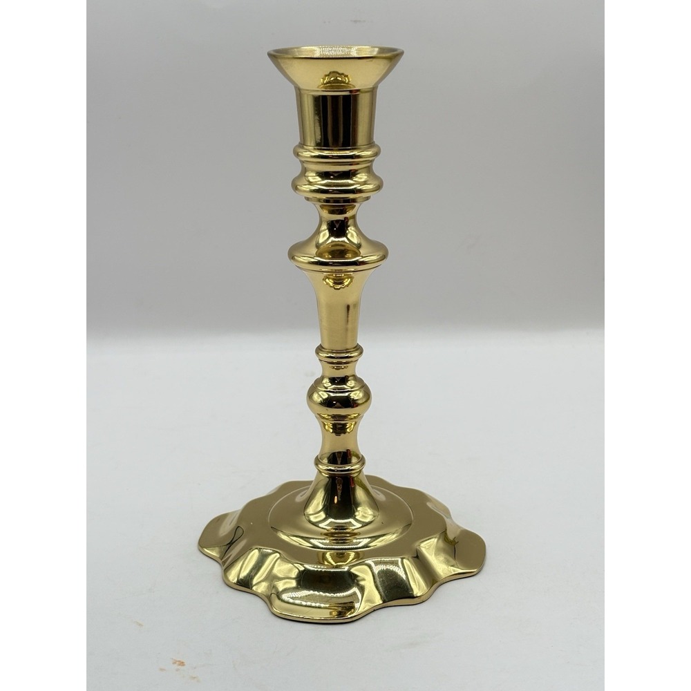 Baldwin Polished Brass 7" Candlestick Historic Deerfield Collection Colonial